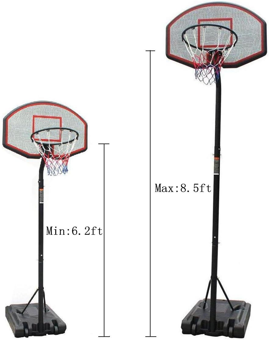 KL KLB Sport Portable Basketball Hoop & Goal Basketball System Height Adjustable Basketball Stand with 36 Inch Backboard and Wheels for Youth Kids Indoor Outdoor Use : Sports & Outdoors