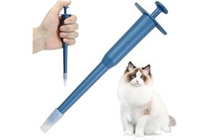 Cat Pill Shooter Plunger Pet Piller Poppers with Silicone Tip Side Grip Press Type Handy Animal Medicine Feeding Pet Piller P