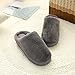 HOMOSEAL Women's Slippers Washable Closed Toe Ultra Lightweight Cotton Indoor Slipper, Grey, M/US 9-10/EUR 40-41