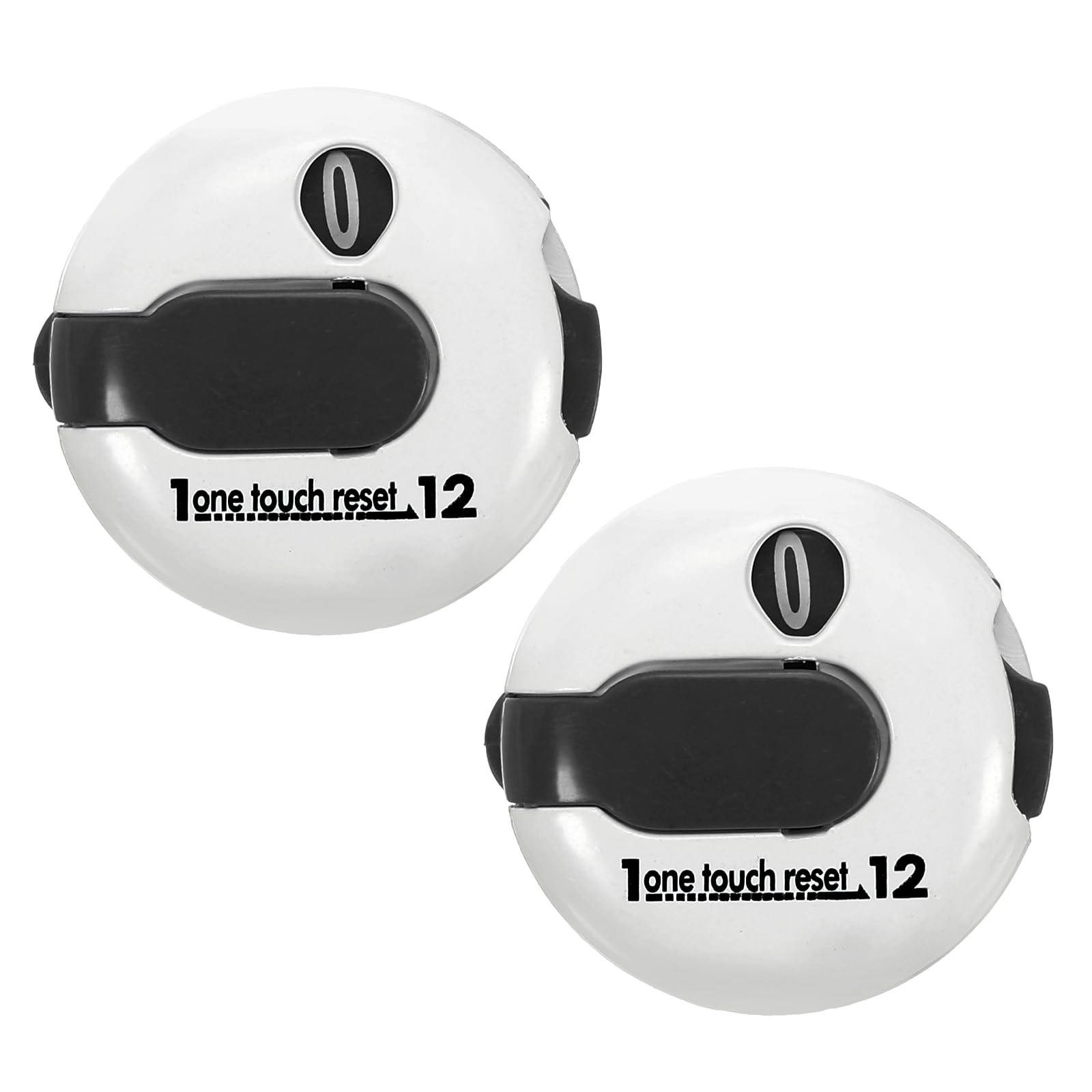 PATIKIL Golf Score Counter, 2 Pack Mini Golf Shot Stroke Attachment Counter Clicker Clip for Golfers Glove Bag, Black White