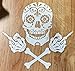 OSMdecals - Mexican Sugar Skull and Crossbones Sticker with Middle Fingers Version - Die Cut - Day of The Dead Vinyl Wall Car Truck Window Decal Bumper Laptop Sticker