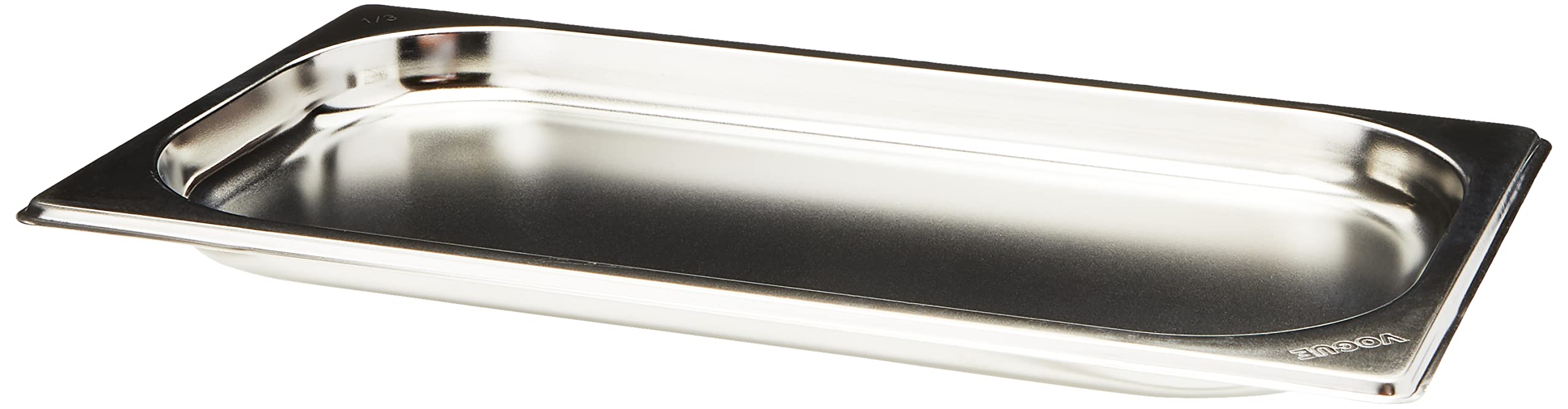 Vogue Stainless Steel 1/3 Gastronorm Tray 20mm - Fridge, Blast Chillers Safe Tray to Store and Cook Food GM310