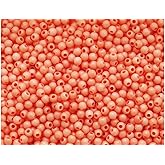 BeadTin Peach Swirl Opaque 4mm Round Plastic Craft Beads (1000pcs)