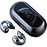 Ertuly Mini Wireless Ear Clip Bone Conduction Earbuds Open Ear Headphones Bluetooth Android iPhone, Clip On Sport Wireless Ea
