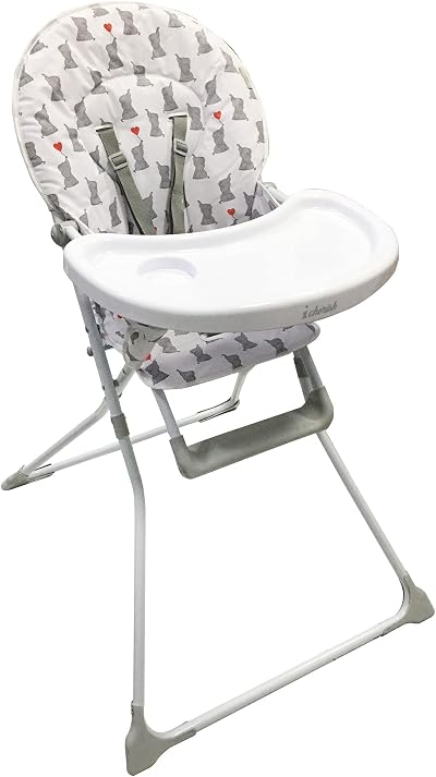My Babiie Dani Dyer Elephants Compact Highchair White