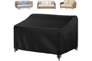 DEMAO Outdoor Sofa Cover Waterproof, 2-Seater Durable Patio Furniture Covers for Outdoor Sofa Loveseat Bench 60’’ W x 34’’ D x 30’’ H