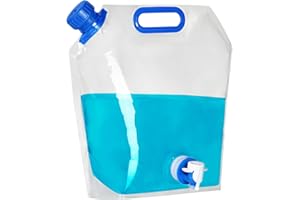 UYGHHK Collapsible Water Container, BPA Free Food Grade Clear Plastic Water Jug with Spout for Sport Camping Riding Hiking, Foldable Emergency Water Bottle
