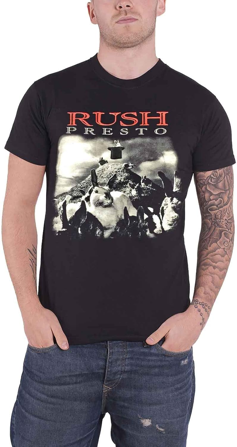 Rush T Shirt Presto Album Cover Band Logo Official Mens Black
