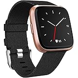 Amazon.com: KIMILAR Woven Band Compatible with Fitbit Versa ...
