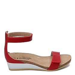 NAOT Footwear Women's Mermaid Wedge Kiss Red Lthr