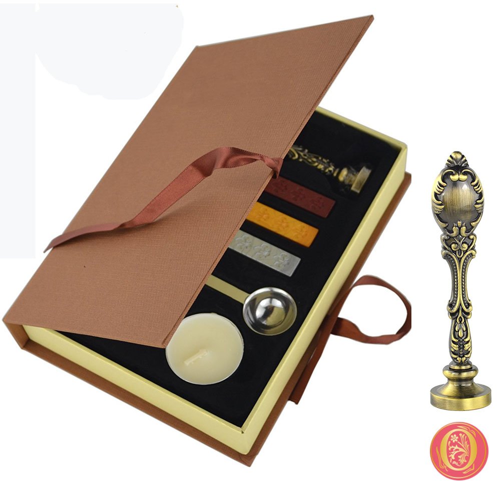 color brass set letter initial alphabet antique old