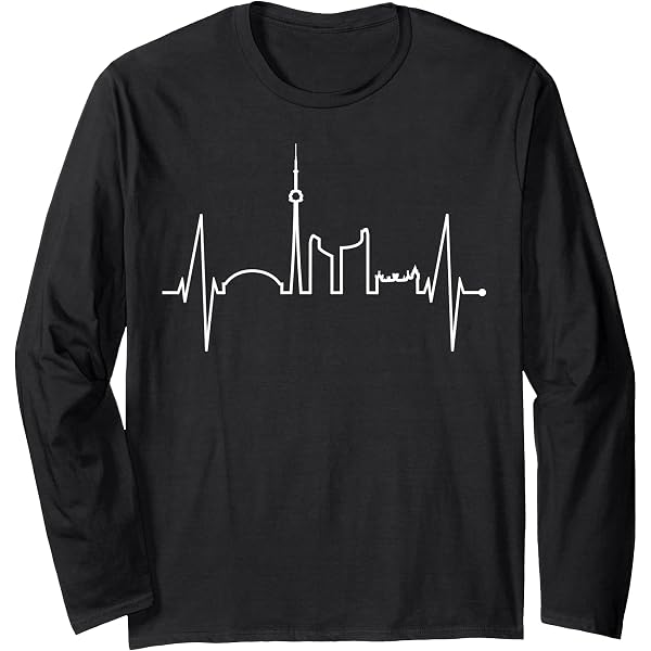 Toronto Skyline Heartbeat Canada Love Hoodie Toronto Skyline
