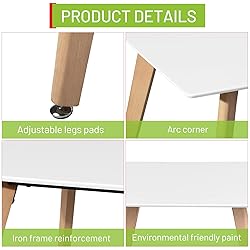 FurnitureR Minimalist Rectangle Dining Table with