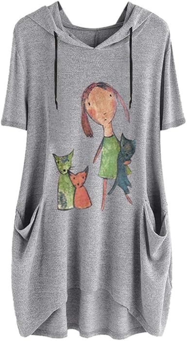 short sleeve hoodie dress