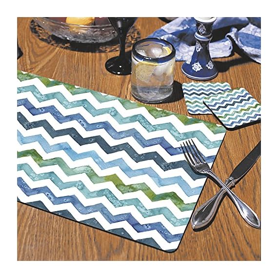 CounterArt Hardboard Placemat, Chevron, Set of 2 LAVORIST