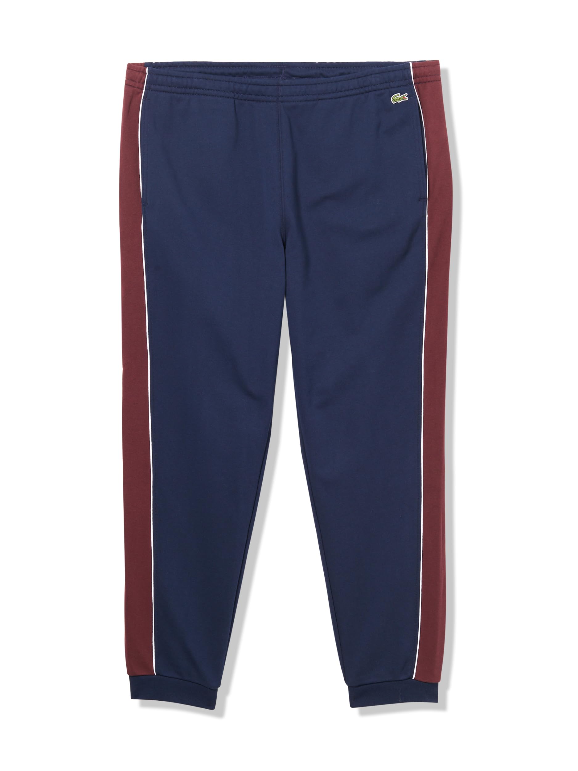 Lacoste Men’s Core Collection Tapered Fit Track Pants, Navy Blue/Expresso, 6