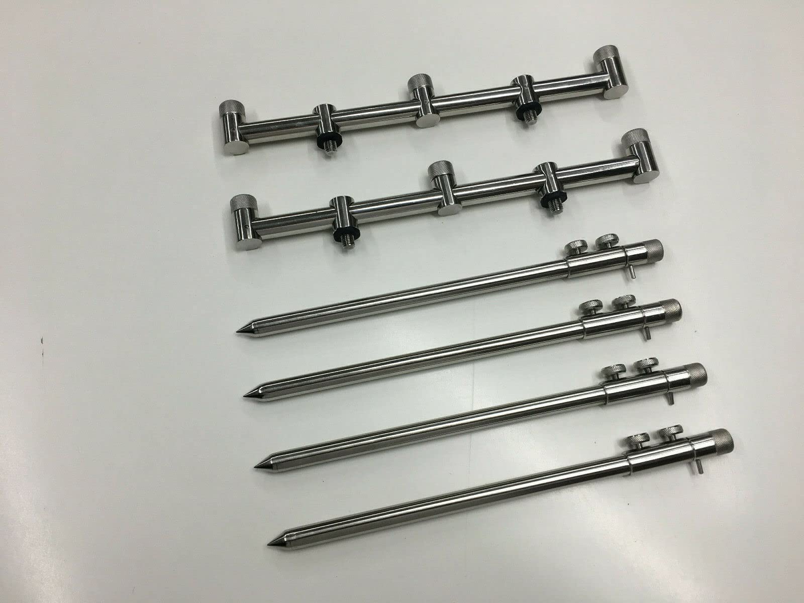 TMC 2 x 3 Rod stainless steel Buzz Bars & 4 x 30-50 cm double screw bank sticks.