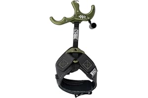 B3 ARCHERY Exit Hunter Archery Compound Bow Hunting Equipment 3-Finger Stainless Steel Easy Attach Lock-and-Load Release Aid with Wrist Strap