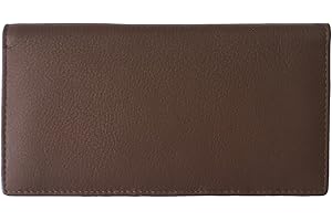 123 CHEAP CHECKS RFID Leather Checkbook Cover With Credit Card Slots and Pen Holder