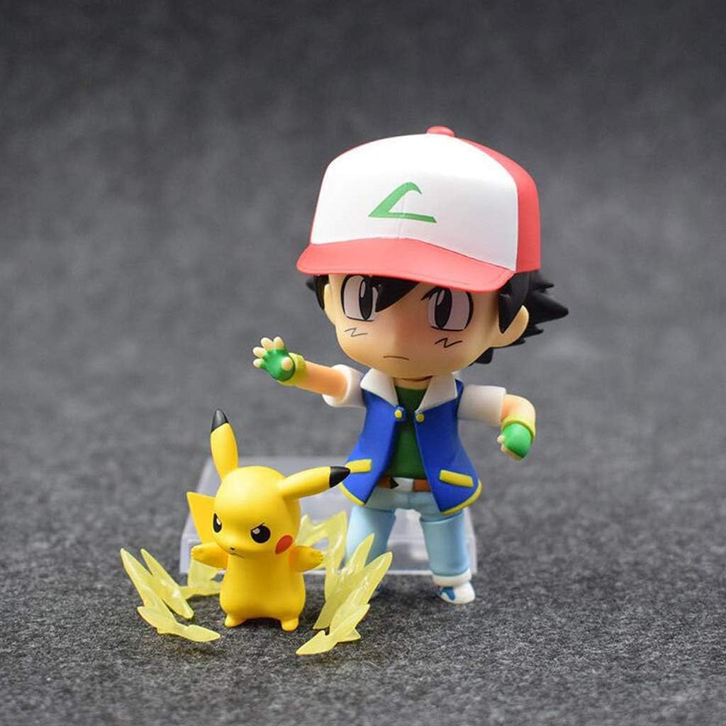 GLUSa Ash Ketchum and Pikachu Figure Pokémon Manga Anime Exquisite Figure POP Collectible Toys