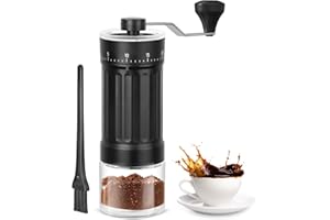 Manual Coffee Grinder, 40-Grade Adjustable Settings Hand Coffee Grinder with Ceramics Burr for French Press, Espresso, Pour O