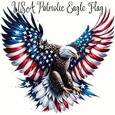 Eagle Flag PVC Vinyl Car Decals Stickers Waterproof Self-Adhesive Decals for Cars, Laptops, Trucks, Motorcycles Wall Window Luggage Scratch Cover Door Decor Sticker