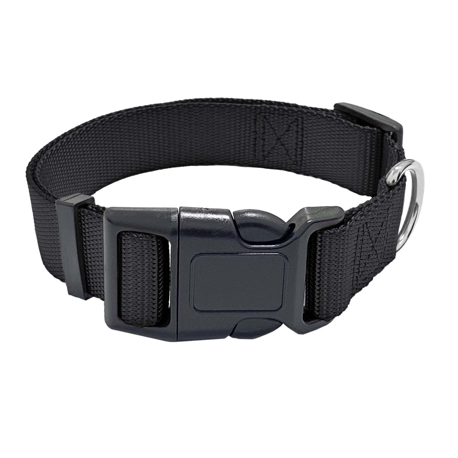 AiTodos® Dog Collar - Black, Nylon, Adjustable, Breathable, Anti-Bite, Dog Collar, Recommended Neck Circumference: 35-54 cm, Width: 2.5 cm — image 1