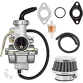 PZ20 Carburetor for TaoTao Kazuma Baja 70cc 90cc 110cc 125cc NST SunL Chinese Quad 4 Stroke ATV Go Kart Pit Dirt Bike CRF50F XL75 CRF80F XR50R with Air Fuel Filter