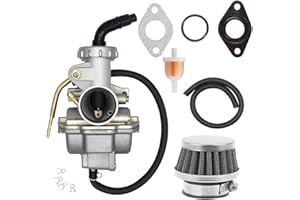 DKIIGAME PZ20 Carburetor for TaoTao Kazuma Baja 70cc 90cc 110cc 125cc NST SunL Chinese Quad 4 Stroke ATV Go Kart Pit Dirt Bike CRF50F XL75 CRF80F XR50R with Air Fuel Filter