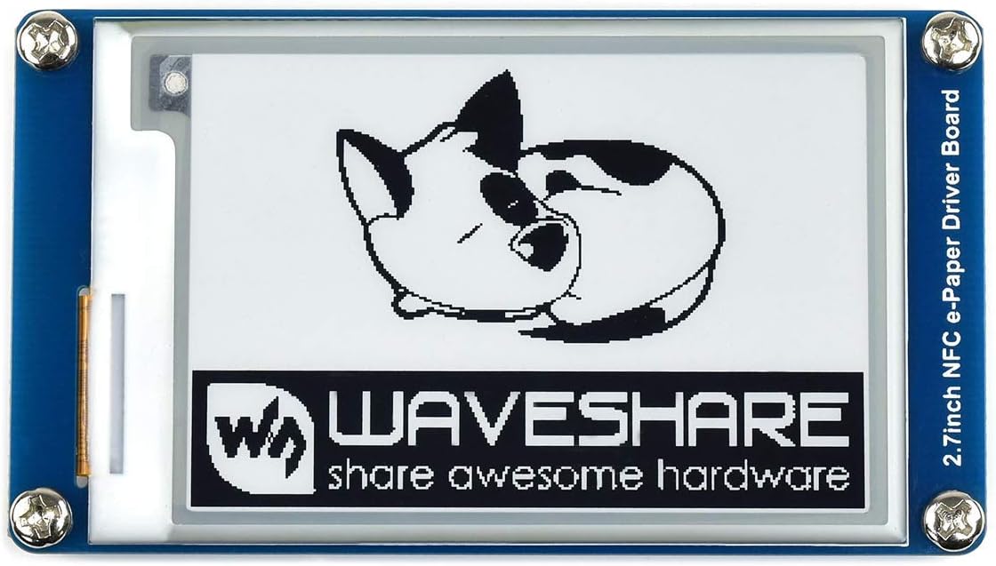 Waveshare 2.7inch Passive NFC-Powered E-Paper Module, Wireless Powering & Data Transfer, Black White, 264x176 Pixels