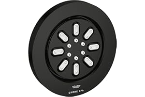 GROHE 268442430 Rainshower Body Spray, Round, Matte Black, 0.9 GPM, 2 Sprays