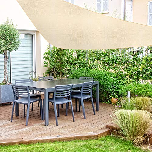 WOKKOL Sonnensegel, Sonnensegel Garten, Sonnenschutz Balkon, Überlegene Reißfestigkeit, 90% UV-beständig, Atmungsaktiv… – Bild 6