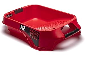 HANDY PAINT PRODUCTS Handy Paint Tray, Deep-Well Design Holds Up to a Gallon of Paint or Stain, Sturdy Handles on Both Ends, Integrated Magnetic Brush Holder
