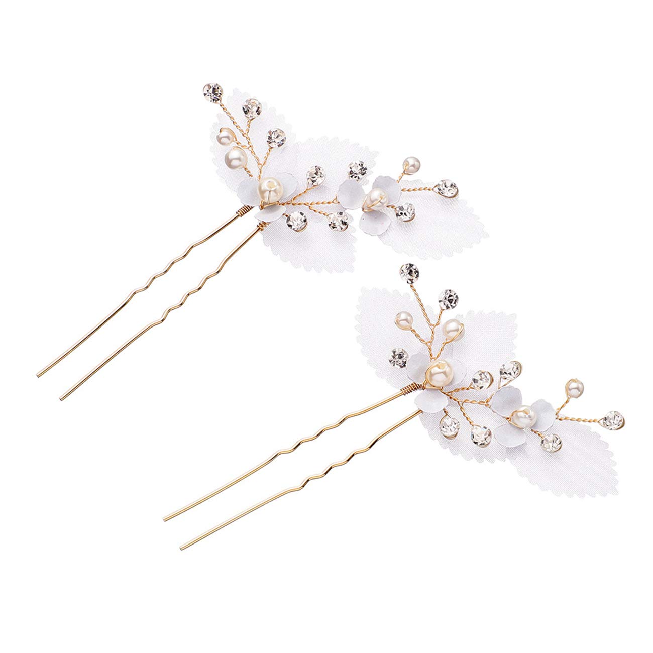 Bands Mmgn Wedding Hair Pins Bridal Silver Flower Cloth Rhinestone