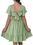 blibean Girls Summer Tie Back Dress Tween Kids