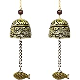 Honbay 2PCS Vintage Wind Chimes Good Luck Wind Chimes Bells (Dragon)
