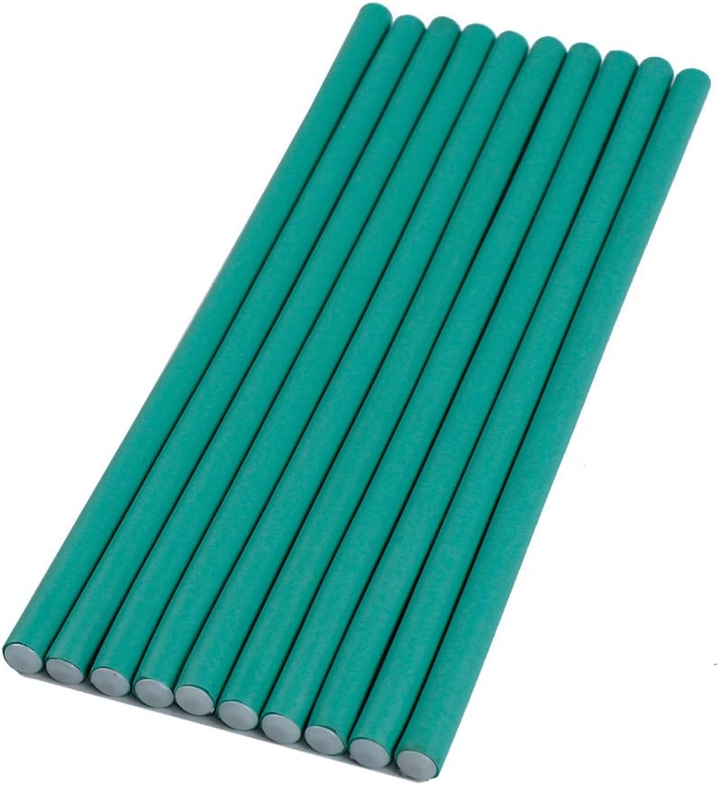Wendy Hair 10 Pcs Bouncy Curls Foam Rollers 9.5" Twist Flex Rods DIY Flexi Rods Bendy Curls Foam Rollers Green