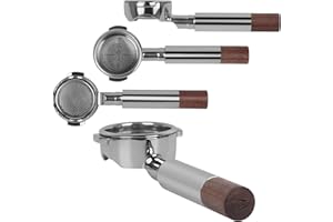 IKAPE 58mm Bottomless Naked Portafilter, Suitable for E61, Flair 58, ECM, Rocket, Sanremo, Synesso, Slayer, VBM Coffee Machines (Included 20g Capacity Filter Basket)