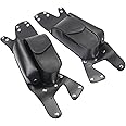 XMMT Motorcycle PU Leather Left Right Side Saddlebag Guard Bag with Water Drink Bottle Holder For Harley Touring Electra Street Tri Glide Road King Glide 1983-2023