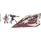 STAR WARS Toys Mission Fleet Ahsoka Tano Delta-7 Jedi Starfighter, Starfighter Strike 2.5-Inch-Scale Figure and Vehicle, Ages 4 and Up, (F3790)