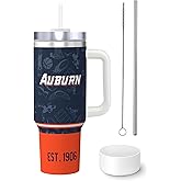 Hoiboo Tumbler 30oz Straight Skinny Portable Handle Car Cups With Anti slip Sleeve Straw Dust Cover,Sports Travel,Stainless Steel Insulated Gifts for Men Women Fans