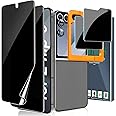 Ferilinso 2 Pack Privacy Screen Protector for Samsung Galaxy Z Flip 6 [Phone Case Friendly], Inside Anti-Spy Film with 2 Pack Back Tempered Glass + 2 Pack Camera Lens Protector Accessories