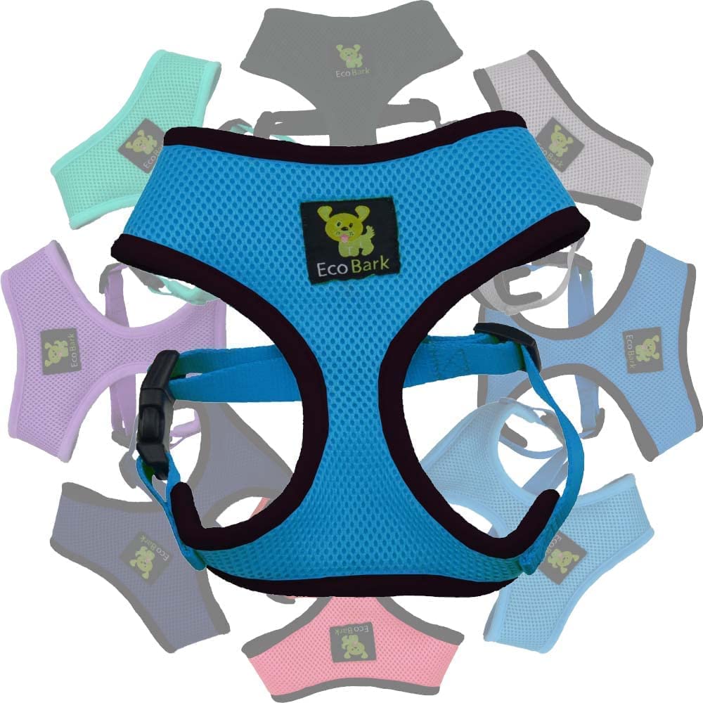 Classic Dog Harness Innovative Mesh No Pull No Choke Design Soft Double Padded Breathable Vest for Eco-Friendly Easy Control Walking Quick Release for Puppies Toy Breeds & Medium Dogs (Teal, XL)