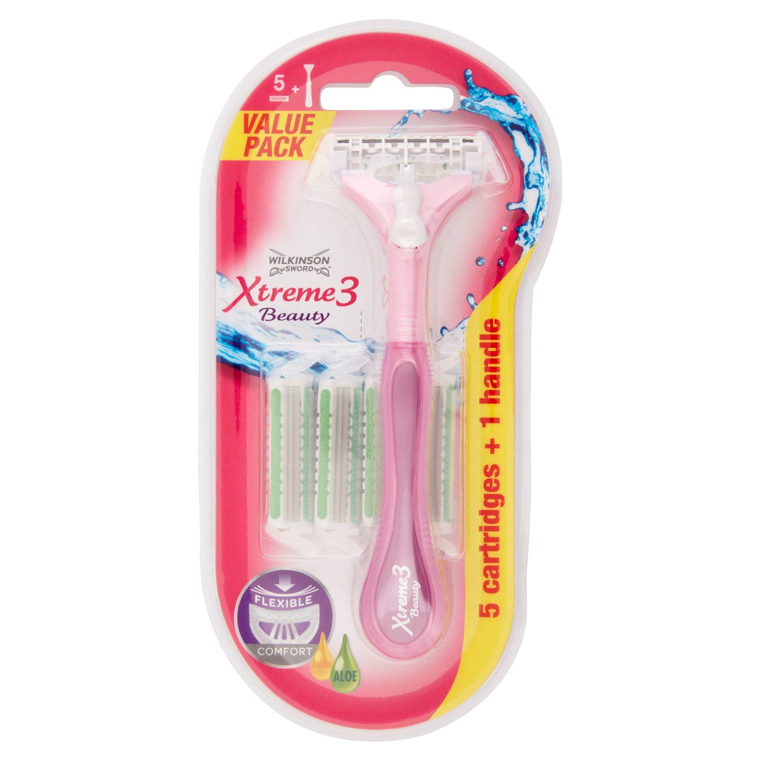 WILKINSON Sword - Xtreme 3 Beauty Hybrid Pack + 4 Replacement Blades - Women's Razor - 90g