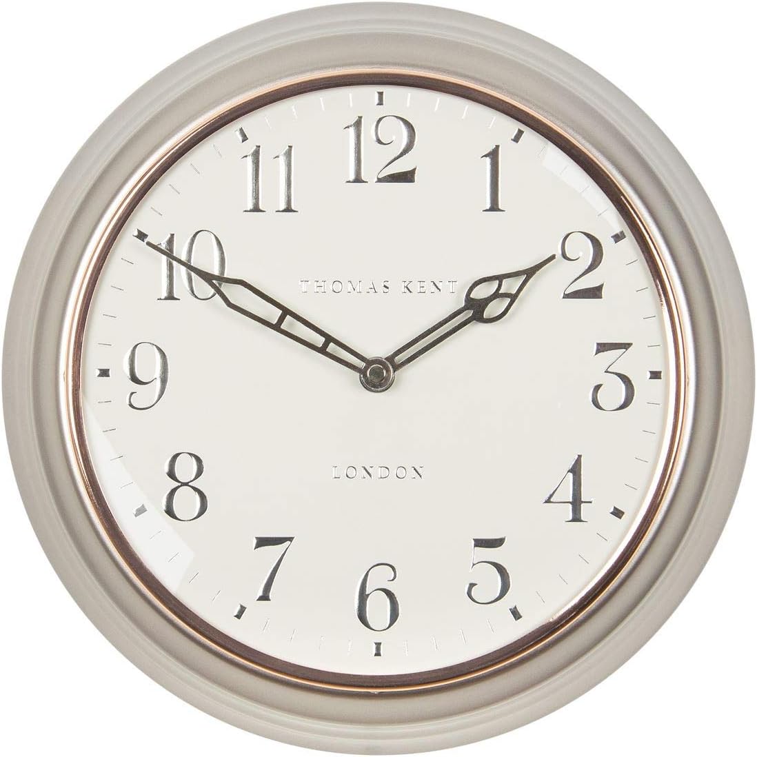 Thomas Kent Campbell 12" Wall Clock Finished in Pewter London
