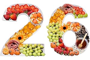 WENPACK 12" Fillable Cardboard Number Shaped Gift Grazing Charcuterie Board Paper Container (26)