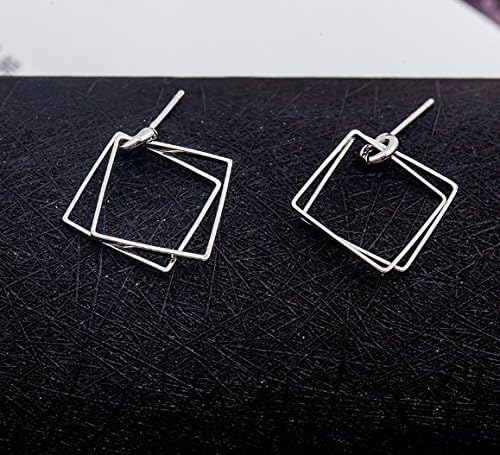 Jewelry 925 Silver Plated Stud Dangle Earings Eardrop