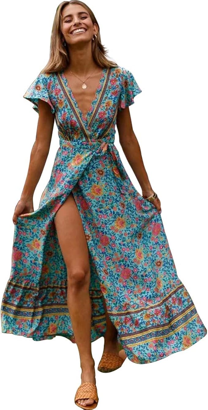 wrap over summer dresses