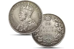 Antique Canadian Silver Coins, Lucky Maple Leaf Silver Coin Collection, Canada Ancient Coin for Collectors, Vintage Commemora