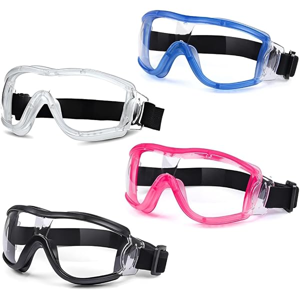 Lunettes De Protection Enfants GEBOL - Branches Réglables, Anti-rayures, Bleu Et Rose, Classe Optique 1